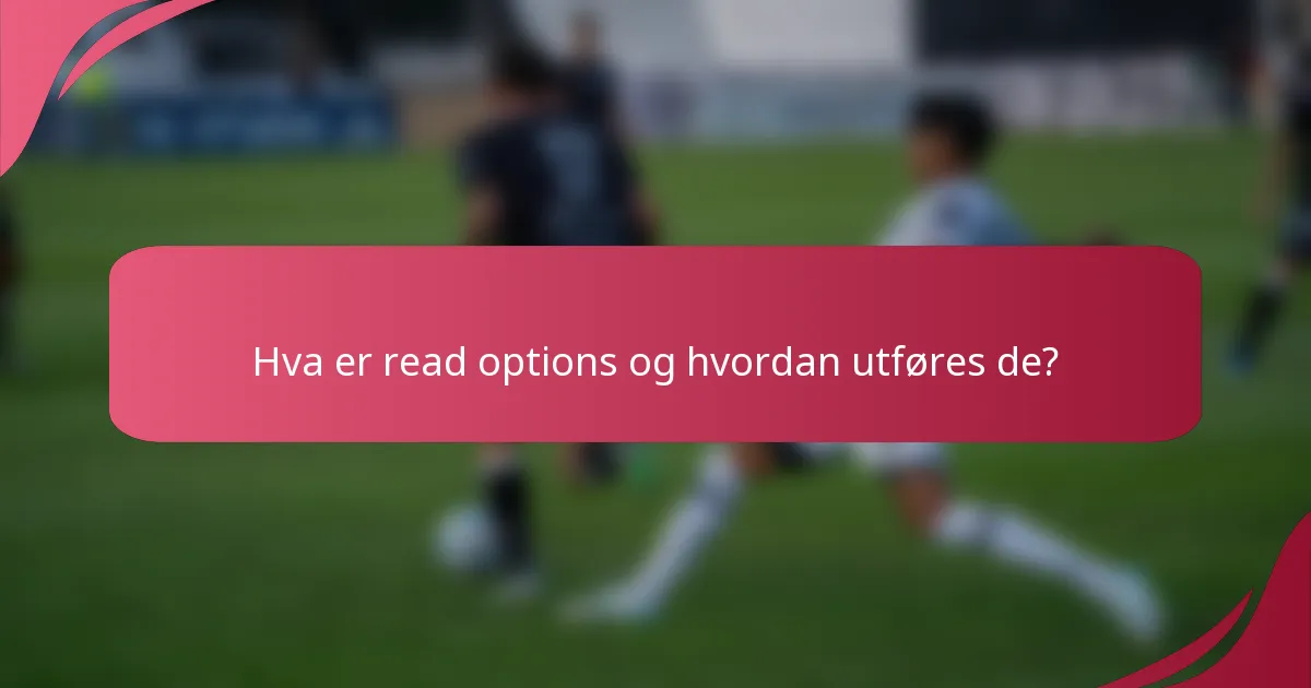 Hva er read options og hvordan utføres de?