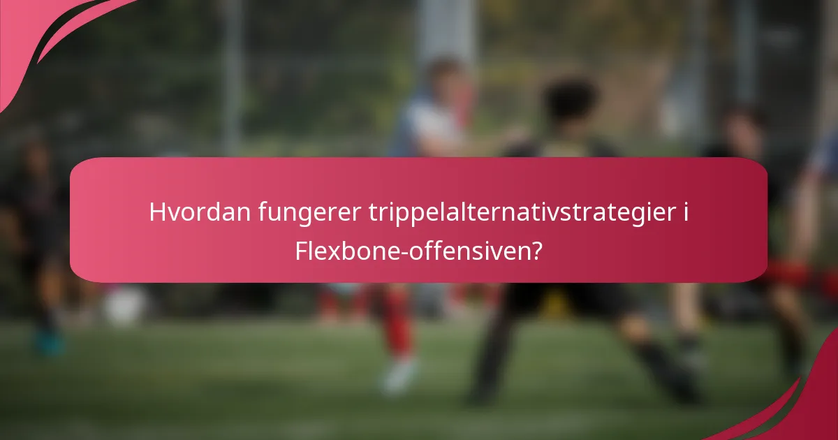 Hvordan fungerer trippelalternativstrategier i Flexbone-offensiven?