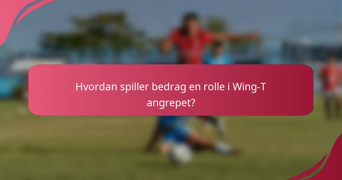 Hvordan spiller bedrag en rolle i Wing-T angrepet?